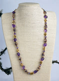 Gold and Amethyst Gemstone Necklace