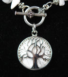 Howlite Gemstone Necklace with Tree of Life Drop