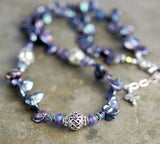 Deep Lavender Freshwater Pearl Necklace