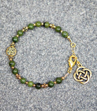 Connemara Marble Bracelet with Antiqued Gold Details