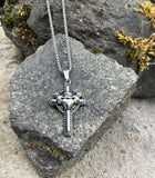 Bead Celtic Cross with Claddagh