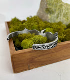 Men's Stainless Steel Cuff Bracelet Celtic Knotwork Raven