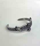 Men's Stainless Steel Cuff Bracelet Celtic Knotwork Raven