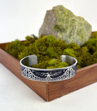 Men's Stainless Steel Cuff Bracelet with Celtic Tree of Life