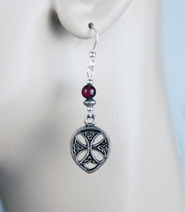 Celtic Warrior Shield with Garnet