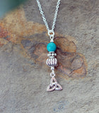 Fluted Bead with Turquoise