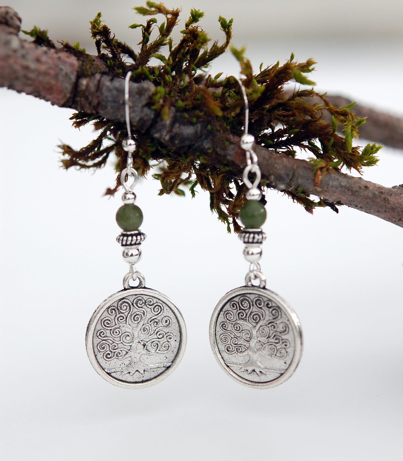 Solid Coin Tree of Life with Connemara Marble