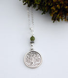 Solid Coin Tree of Life with Connemara Marble