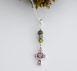 Celtic Cross with Connemara Marble