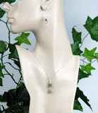 Aquamarine with Glass Beads and Round Knot