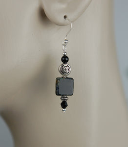 Black Onyx with Picasso Tile Bead