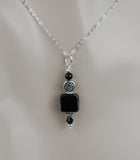 Black Onyx with Picasso Tile Bead