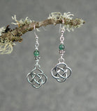 Emerald Gemstones with Round Celtic Knot Drop