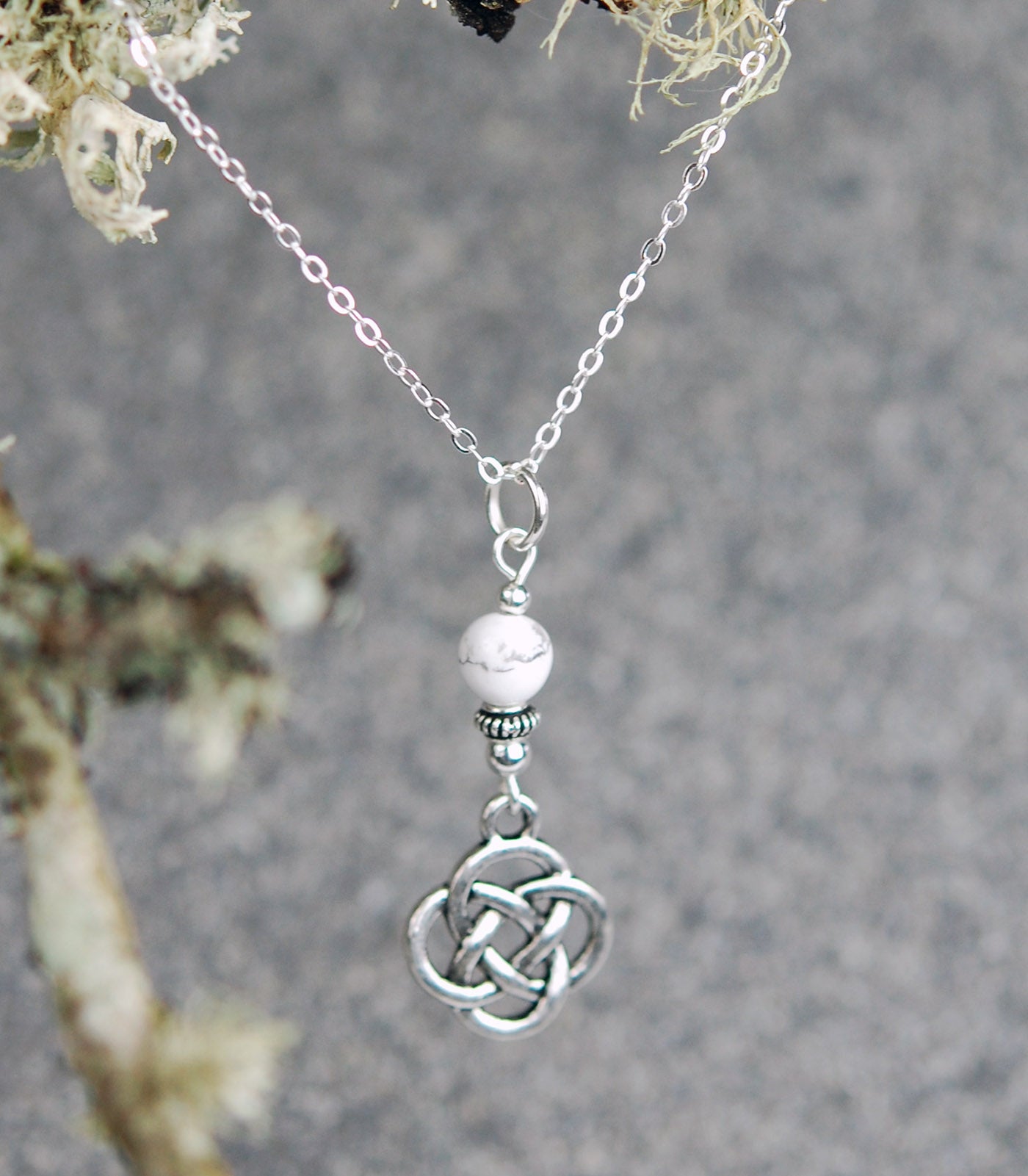 Celtic Knot Drops with Howlite