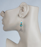 Turquoise and Artist Teal Bead and Trinity