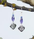 Tanzanite Gemstone with Faceted Chamber and Celtic Heart Knot