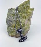 Stainless Steel Thor's Hammer with Celtic Knot Pendant