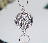 Crystal and Round Celtic Knot Christmas Ornament