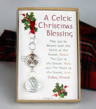 Crystal and Celtic Triskele Christmas Ornament