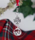 Crystal and Celtic Knot Shamrock Christmas Ornament