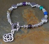 Sacred Numbers Celtic Bracelet with Toggle Clasp