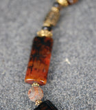 Stunning Spider Agate and Smoky Quartz Necklace