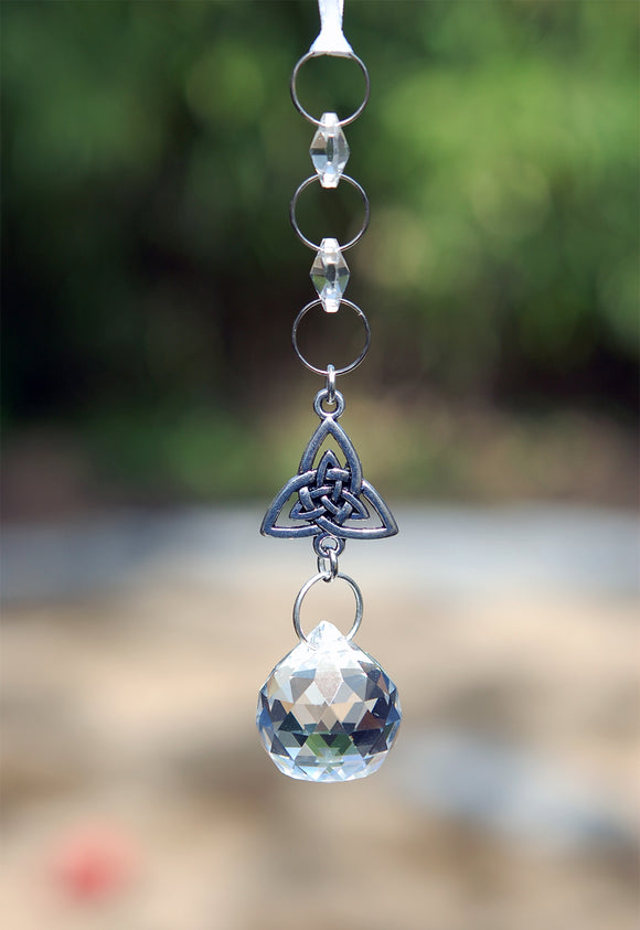 Celtic Trinity Crystal Suncatcher