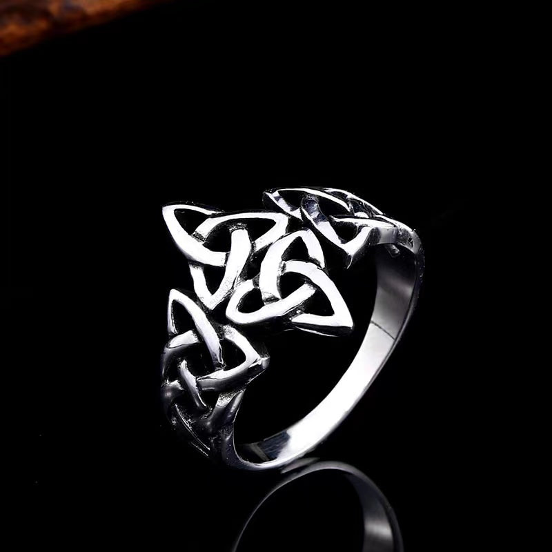 Open Double Tri Knot Ring