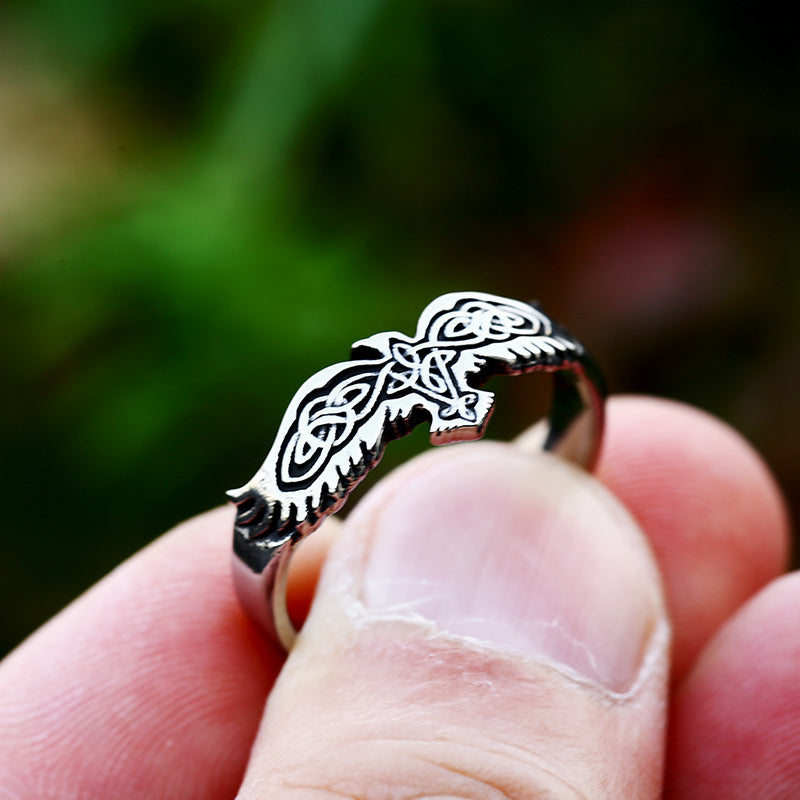 Celtic Knot Raven in Flight