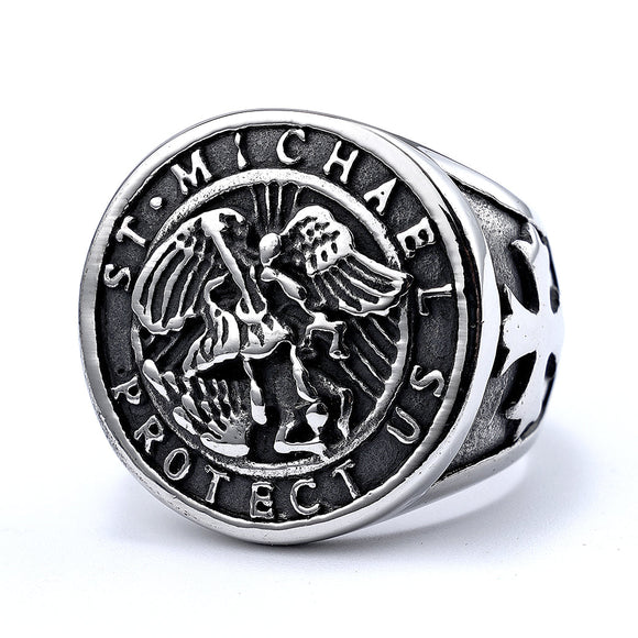 St. Michael Protect Us Ring