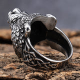 Odin's Bear Spirit Totem with Celtic Knots Ring